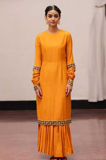 Mimamsaa Kaveri Placement Embroidered Kurta Sharara Set 