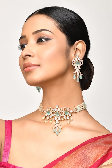 Samyukta Singhania Embellished Choker Necklace Set 