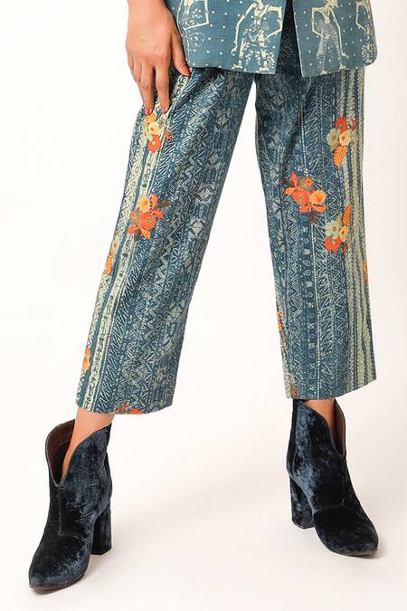 Buy Jajaabor Multi Color Cotton Collared Ramayana Printed Jacket And Pant Set Online at Aza Fashions Buy_Jajaabor_Multi Color Cotton Collared Ramayana Printed Jacket And Pant Set _Online_at_Aza_Fashions