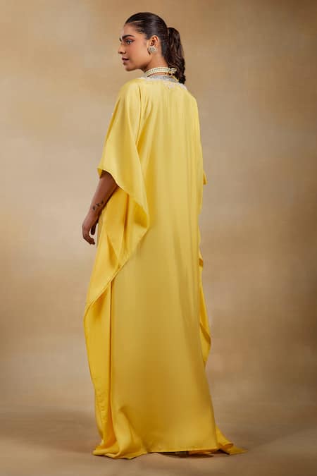 House of Exotique Embellished Placket Kaftan 