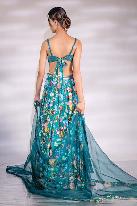 Jubinav Chadha Bagh Print Lehenga Set 