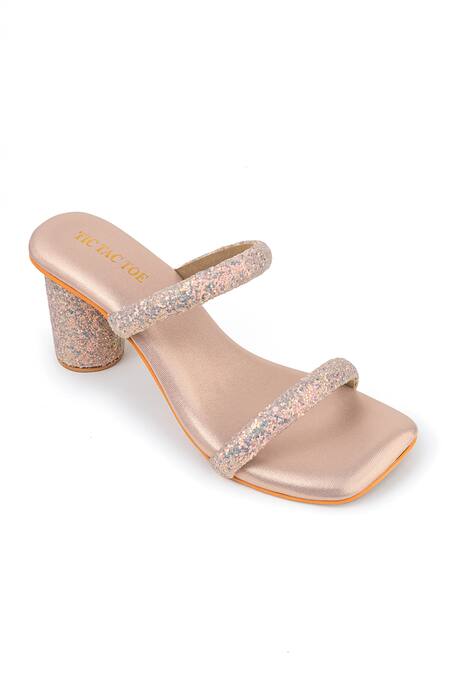 Ileana Silver Bridal/Party wear Block heel ankle strap sandal at Rs  739/pair in Kolkata