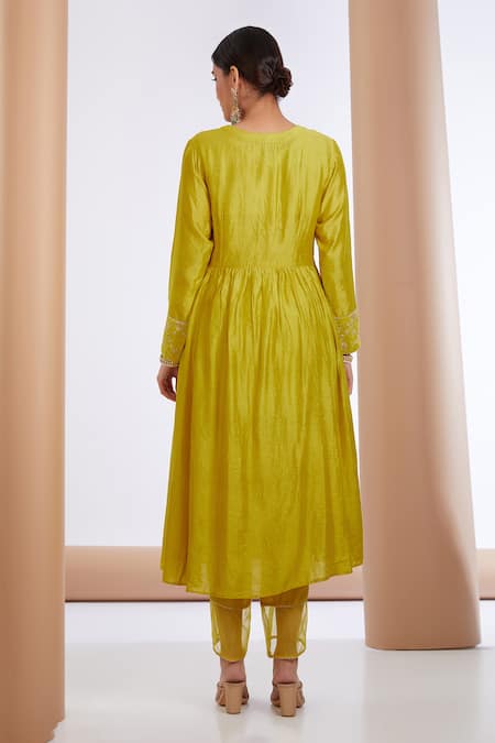 Neha Khullar Floral Embroidered Anarkali Pant Set 