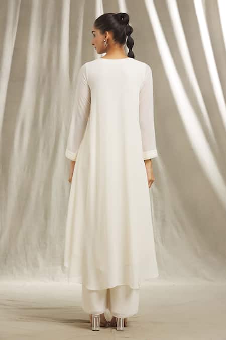 Shivani Awasty Embroidered Asymmetric Tunic & Pant Set 