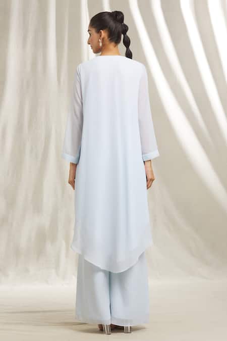 Shivani Awasty Asymmetric Embroidered Tunic & Pant Set 