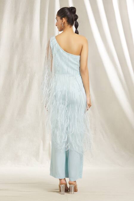 Shivani Awasty Embroidered One Shoulder Jumpsuit 