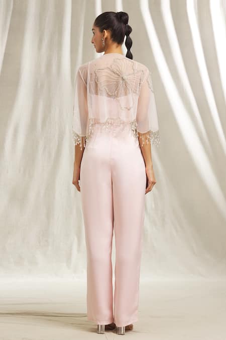 Shivani Awasty Plain Jumpsuit With Embroidered Cape 