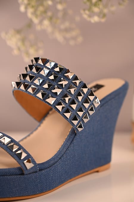 Sarahh studded platform discount wedge