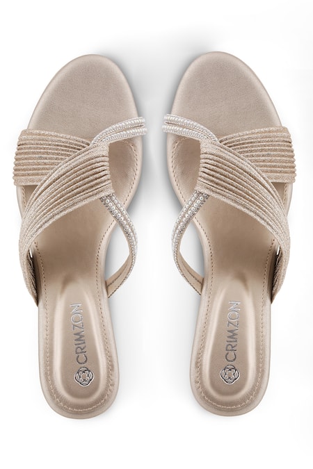 CRIMZON Lulu Diamond Studded Wedges 