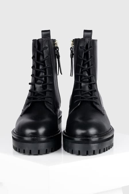 Shop Oroh Black Carrizal Leather Ankle Boots at Aza Fashions Shop_Oroh_Black Carrizal Leather Ankle Boots _at_Aza_Fashions