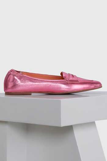 Oroh_Pink Mahon Leather Ballerina_Online_at_Aza_Fashions