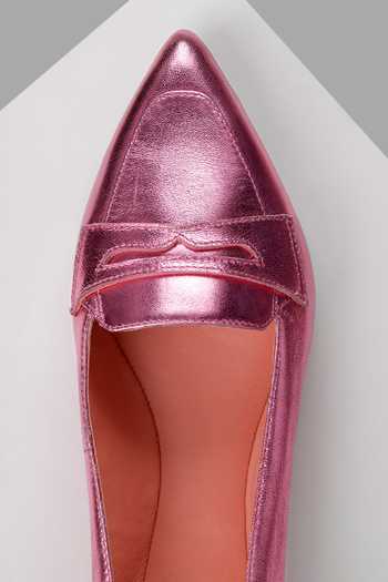 Oroh_Pink Mahon Leather Ballerina_at_Aza_Fashions