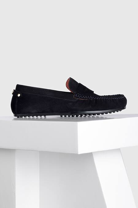 Oroh_Blue Santiago Leather Mocassin_Online_at_Aza_Fashions