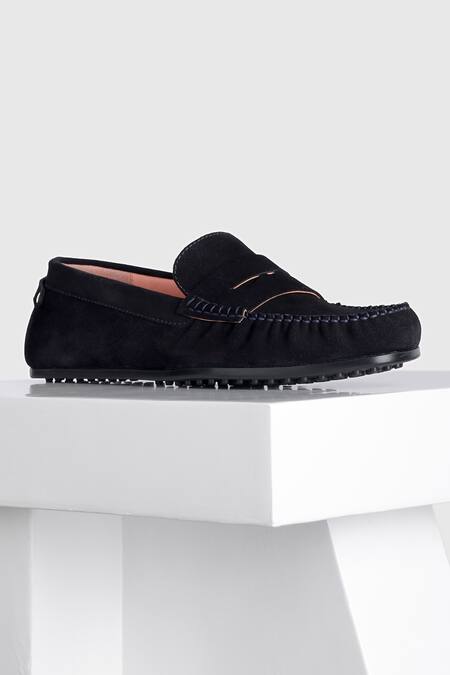 Buy_Oroh_Blue Santiago Leather Mocassin_Online_at_Aza_Fashions