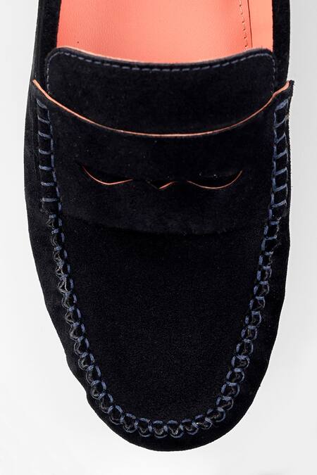 Oroh_Blue Santiago Leather Mocassin_at_Aza_Fashions