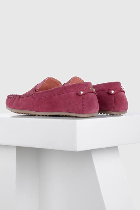 Shop_Oroh_Pink Santiago Leather Mocassin _Online_at_Aza_Fashions