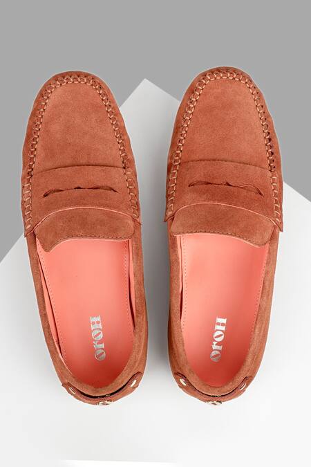 Shop Oroh Brown Santiago Leather Mocassin at Aza Fashions Shop_Oroh_Brown Santiago Leather Mocassin_at_Aza_Fashions