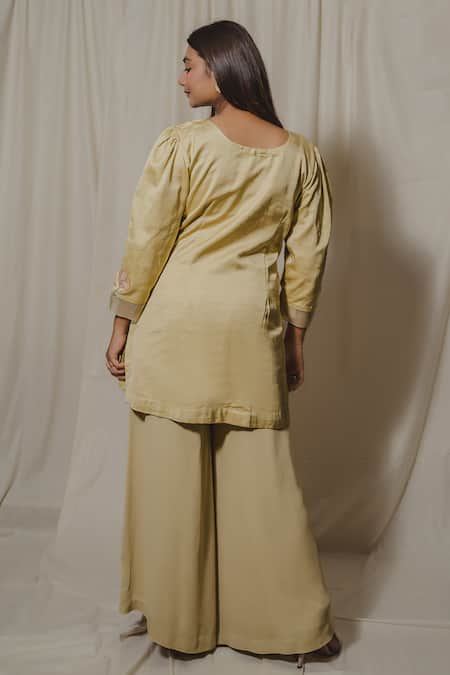 Shinor Floral Embroidered Kurta Palazzo Set 
