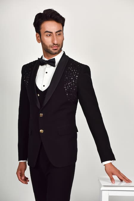 Soniya G Cutdana Embroidered Tuxedo Set 