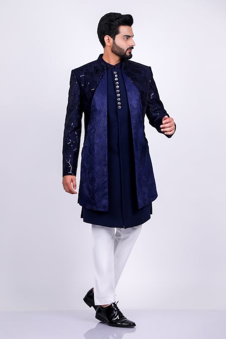 Soniya G Embroidered Panelled Sherwani Set 