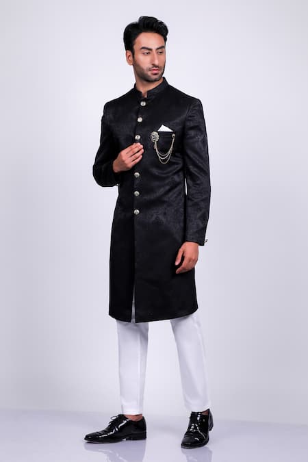 Soniya G Woven Vintage Pattern Sherwani Set 