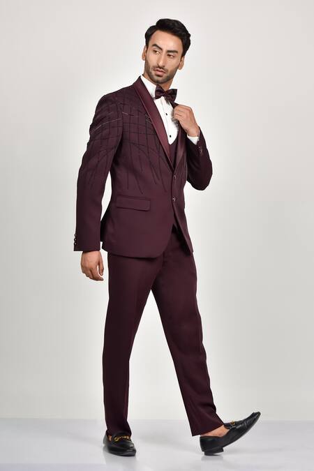 Soniya G Bead Embroidered Tuxedo Waistcoat Set 