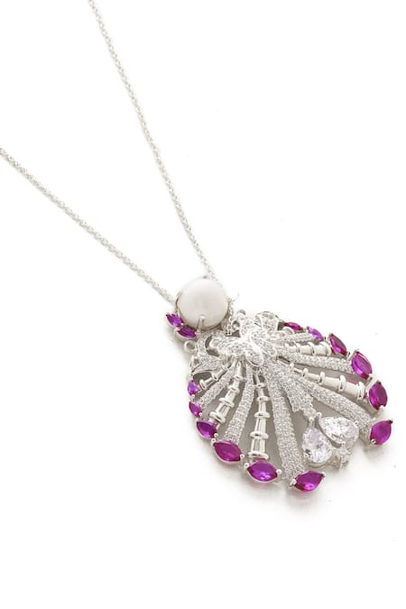 Janvi Sachdeva Design Cubic Zirconia Embellished Pendant 