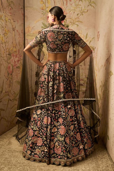 Ridhi Mehra Ace Raw Silk Printed Bridal Lehenga Set 