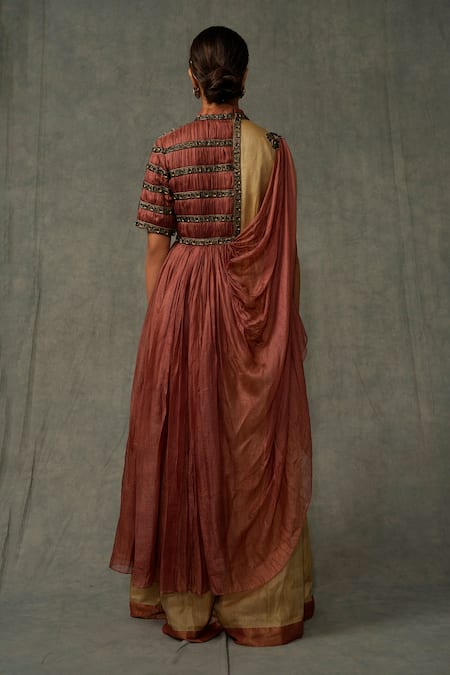 Abstract By Megha Jain Madaan Embellished Draped Gown 