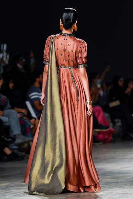 Abstract By Megha Jain Madaan Draped Embellished Gown 