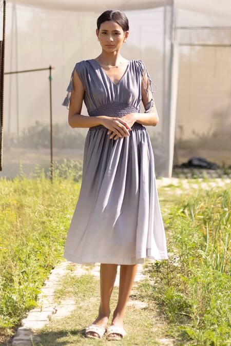 Plain grey outlet dress