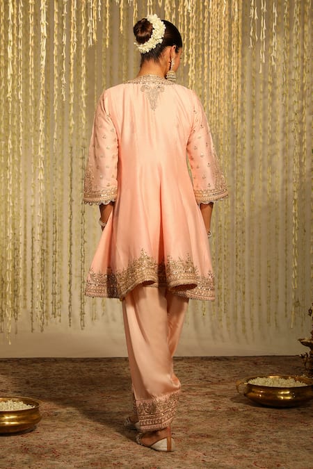 Sheetal Batra Warizah Floral Embroidered Kalidar Dogri Salwar Set 