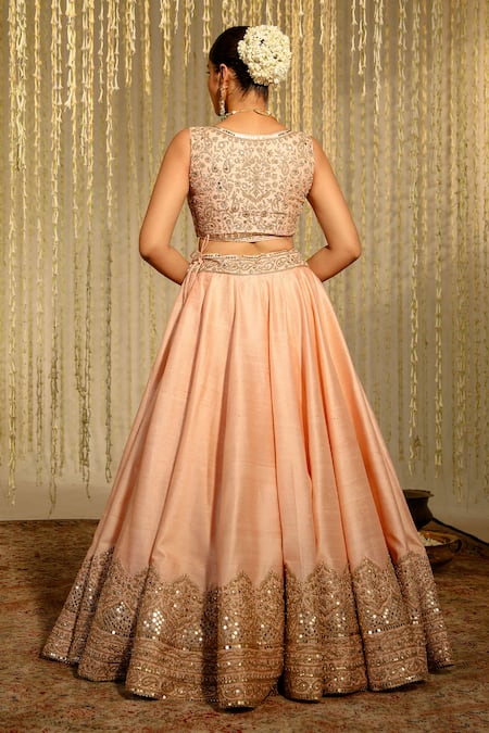 Sheetal Batra Aasiya Raw Silk Embroidered Bridal Lehenga Set 