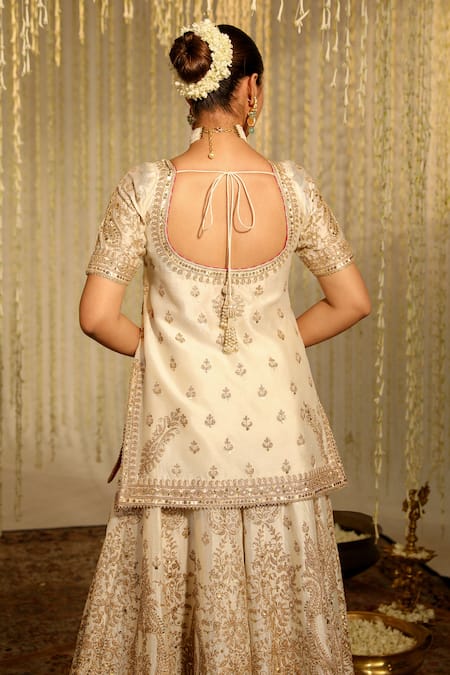 Sheetal Batra Mazneen Silk Chanderi Embroidered Kurta Set 