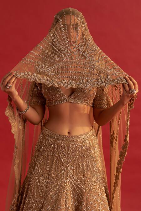 Buy Reeti Arneja Gold Organza, Net Cut Work, Smocking Zardozi Embroidered Bridal Lehenga Set Online at Aza Fashions Buy_Reeti Arneja_Gold Organza, Net Cut Work, Smocking Zardozi Embroidered Bridal Lehenga Set _Online_at_Aza_Fashions