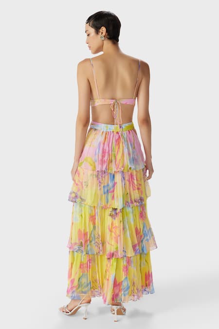 The Iaso Floral Print Strapped Bralette 