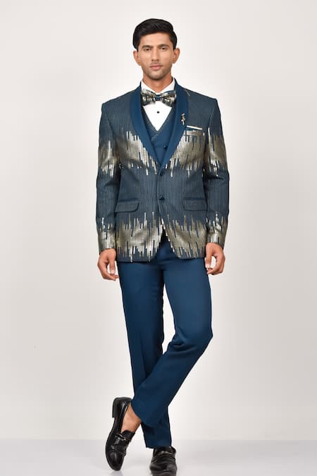 Soniya G Ombre Sequin Embroidered Jacket Pant Set For Kids