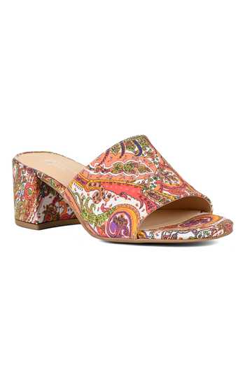Vanilla Moon_Orange Neel Paisley Print Heels_Online_at_Aza_Fashions