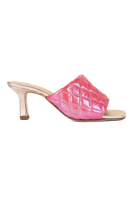 Pink discount quilted heels