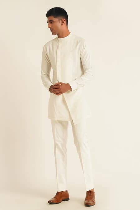 Dhruv Vaish Cotton Silk Short Kurta 