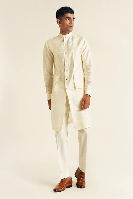 Dhruv Vaish Raw Silk Full Sleeve Kurta Set 