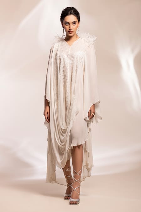 GEE SIN by Geetanjali Singh Embellished Draped Kaftan 