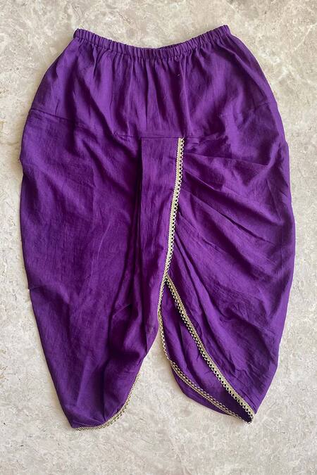 Khela_Grey Top Chanderi Printed Floral Peplum And Dhoti Pant Set_at_Aza_Fashions