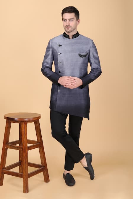 Manish Nagdeo Asymmetric Bandhgala & Pant Set 