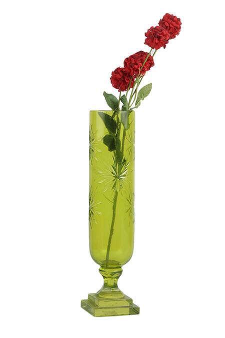 Shop_H2h_Green Glass Peridot Vase_Online_at_Aza_Fashions