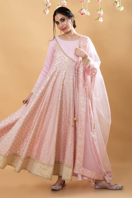 brocade anarkali suits