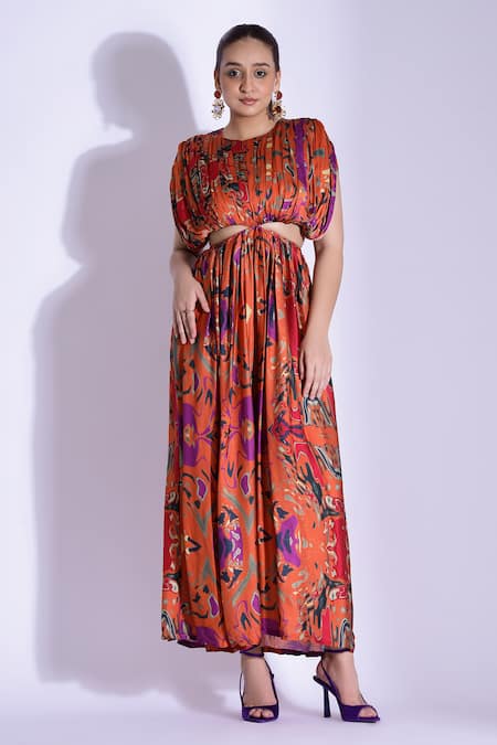 Studio Surbhi Printed Backless Kaftan Gown 