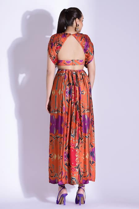 Studio Surbhi Printed Backless Kaftan Gown 