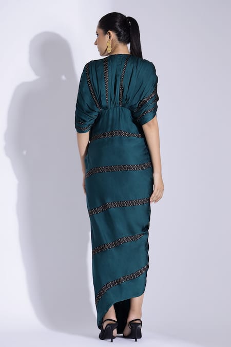 Studio Surbhi Hand Draped Printed Kaftan Gown 