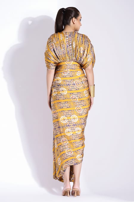 Studio Surbhi Printed Hand Draped Kaftan Gown 